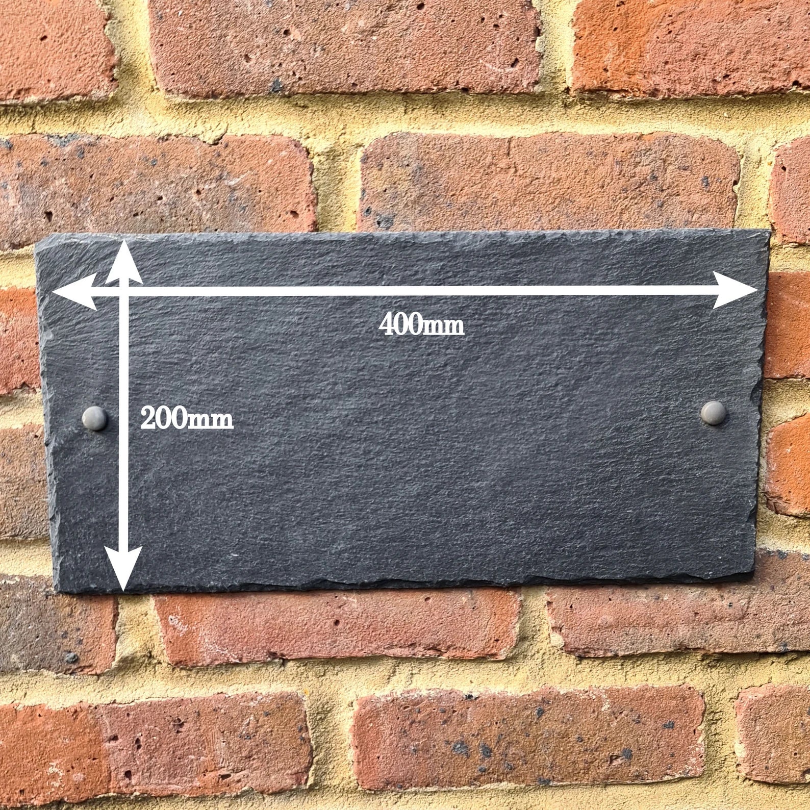 Rustic slate house sign farmhouse plaque door number 40 x 20cm